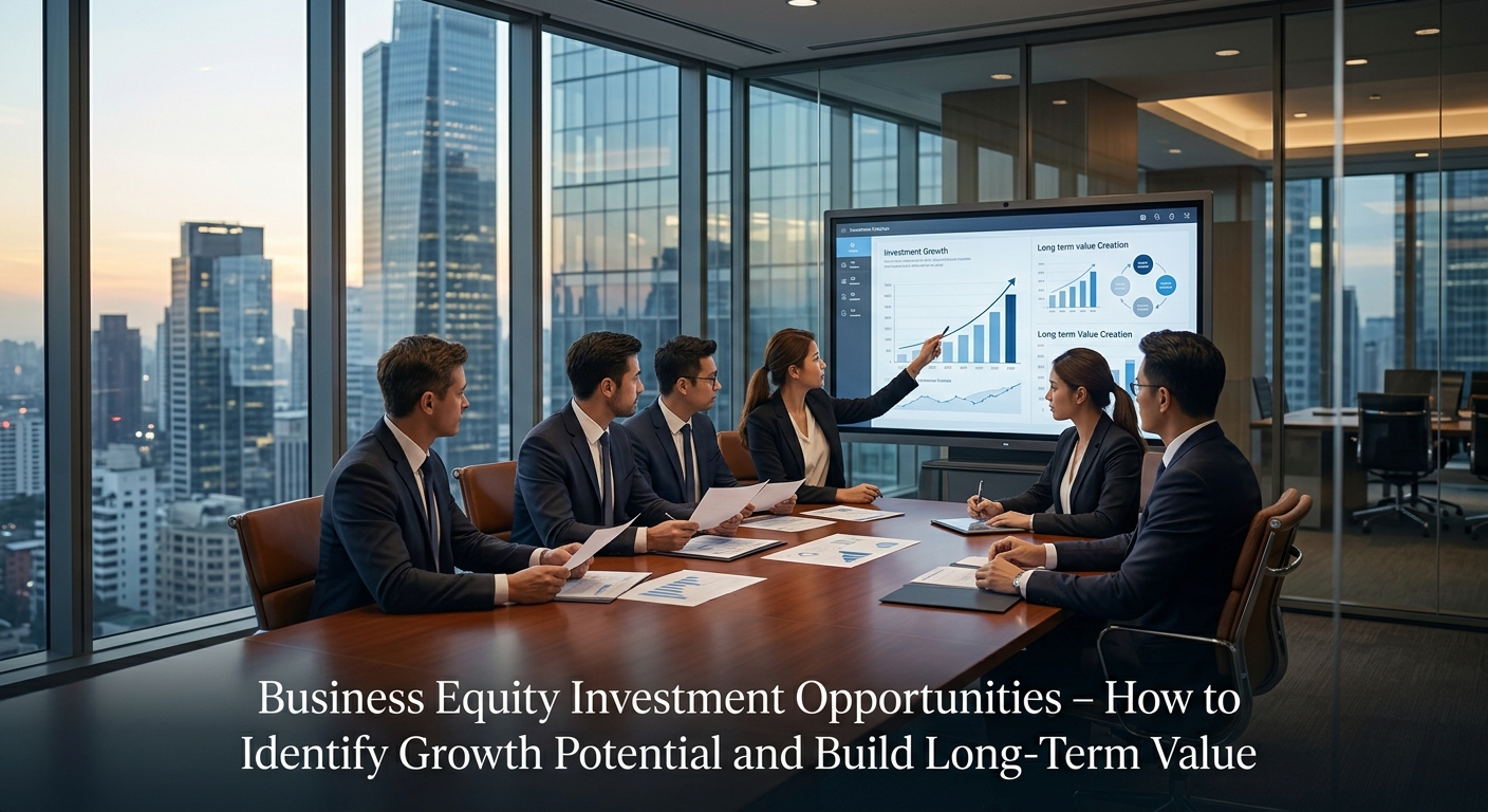 Business Equity Investment Opportunities – How to Identify Growth Potential and Build Long-Term Value