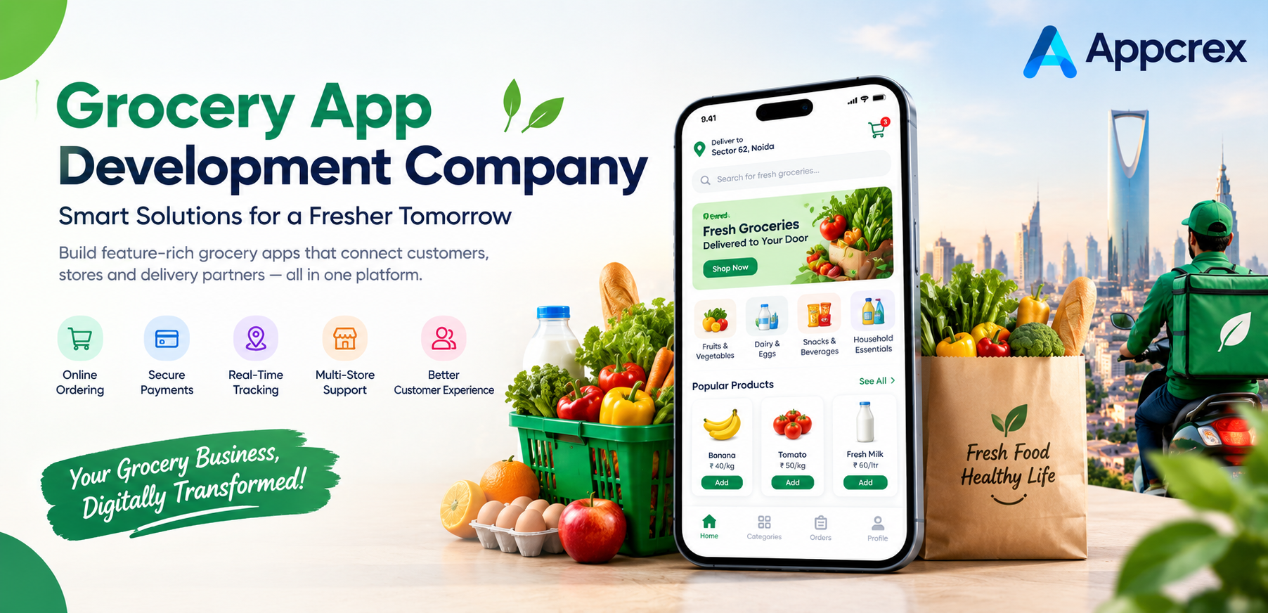 Grocery App Development Company: Features, Cost, Process & Benefits Saudi Arabia